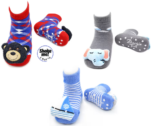 LIVENTI BOOGIE TOE RATTLE SOCKS SET OF 3