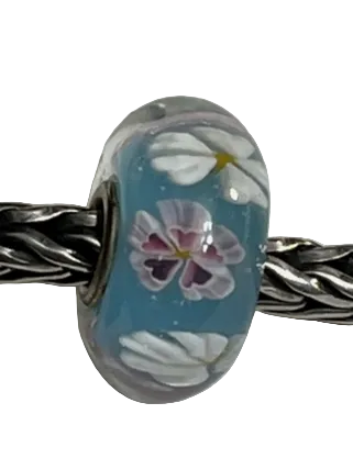 TROLLBEAD BLOOMING SAKURA TROLL JAPAN GLASS BEAD