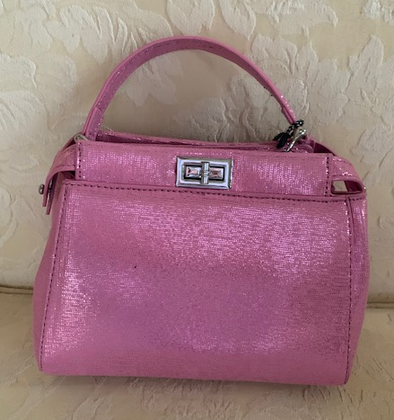 NEW YORK SMALL PINK SHIMMER BAG 53400