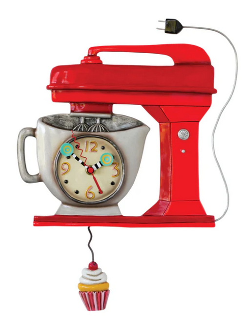 VINTAGE MIXER CLOCK RED 30954