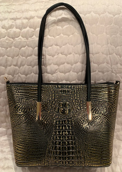 NEW YORK LARGE BLACK GOLD TOTE 60469