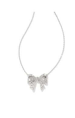 KENDRA SCOTT NECKLACE KRISTA BOW RHODIUM WHITE MIX