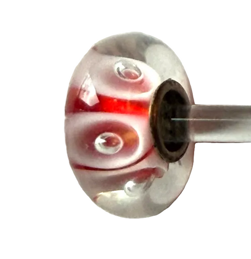 TROLLBEAD UNIVERSAL UNIQUE RED STRIPE BUBBLE