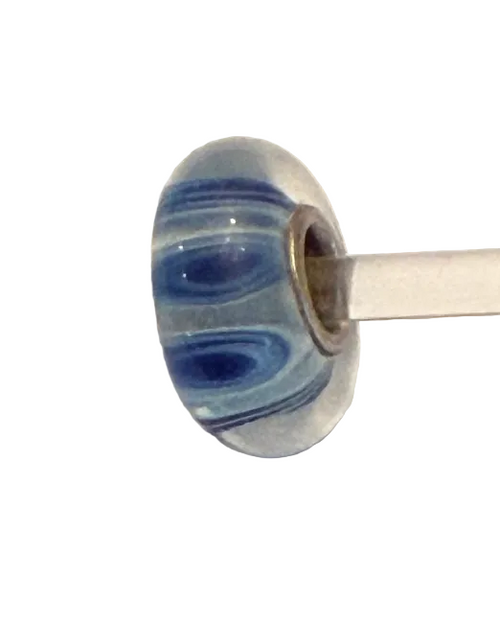 TROLLBEAD UNIVERSAL UNIQUE BLUE/WHITE BEAD
