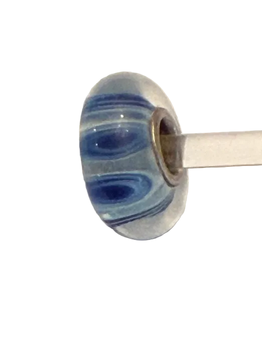 TROLLBEAD UNIVERSAL UNIQUE BLUE/WHITE BEAD