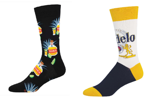 MEN'S SOCKS SET OF 2 PAIR TEQUILA & MODELO