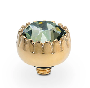 QUDO LONDON TOPPER 8MM SMALL BLACK DIAMOND ROSEGOLD