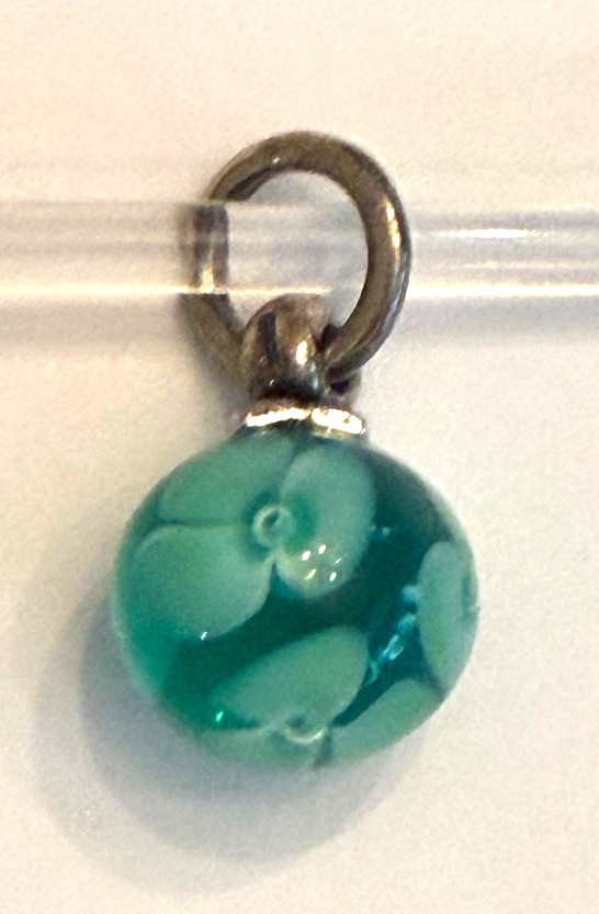 TROLLBEAD GREEN FLOWER DROP BEAD
