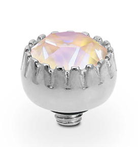 QUDO LONDON TOPPER 8MM SMALL DUSTY PINK DELIGHT SILVER