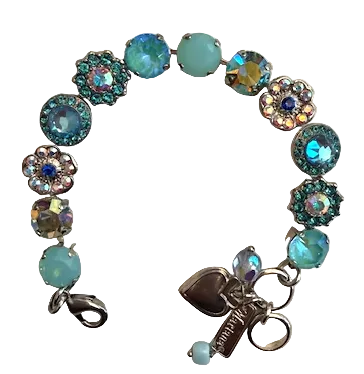 MARIANA BRACELET TRANQUIL: blue, a/b, sun kissed stones in silver rhodium setting