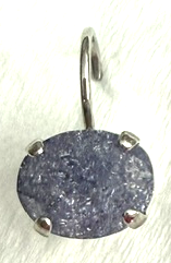 MARIANA EARRINGS: lavender ice stones in 1/2" silver rhodium setting, lever back