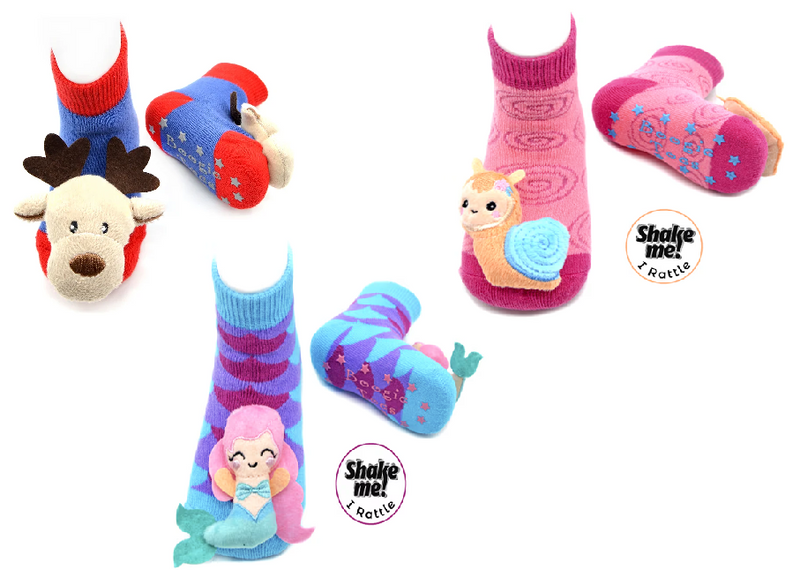 LIVENTI BOOGIE TOE RATTLE SOCKS SET OF 3