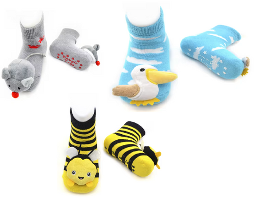 LIVENTI BOOGIE TOE RATTLE SOCKS SET OF 3
