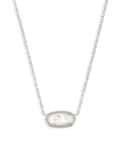 KENDRA SCOTT NECKLACE ELISA SILVER MOTHER OF PEARL