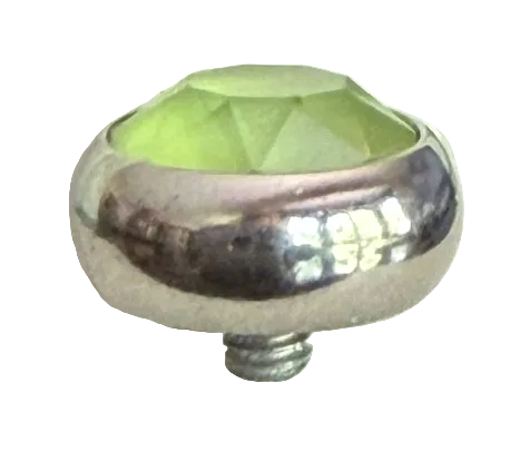 QUDO TONDO 10 MM CITRUS GREEN TOPPER SILVER
