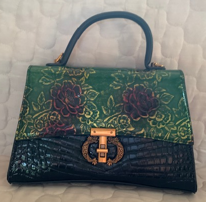 NEW YORK BLACK GREEN FLORAL BAG 60252