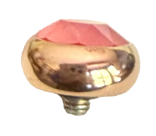 QUDO TONDO 10 MM CRYSTAL MAROON IGNITE TOPPER ROSE GOLD