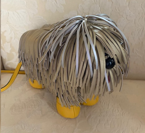 NEW YORK SHAGGY DOG BAG GOLD