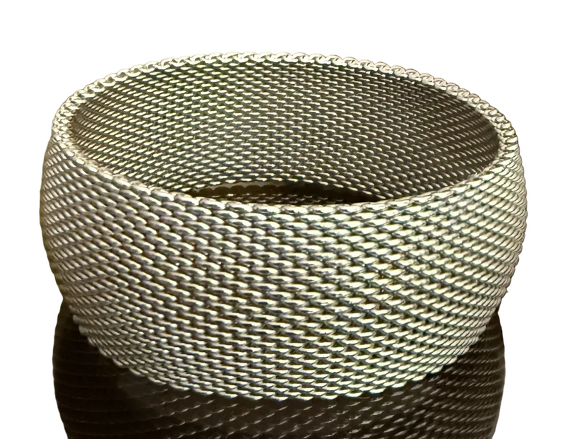 SILVER MESH BRACELET, 1 INCH WIDE