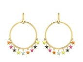 KENDRA SCOTT EARRING SLOAN STAR OPEN FRAME GOLD MULTI MIX