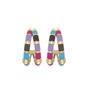 KENDRA SCOTT EARRINGS ESSIE HUGGIE GOLD ORCHID MIX