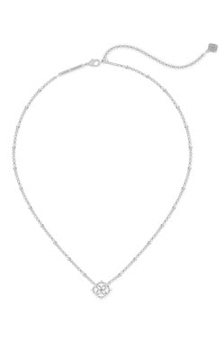 KENDRA SCOTT NECKLACE KELLY SHORT PENDANT RHODIUM METAL