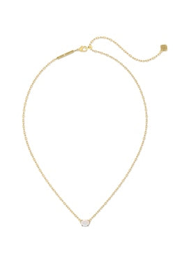 KENDRA SCOTT NECKLACE CAILIN CRYSTAL PENDANT GOLD IVORY MOTHER OF PEARL
