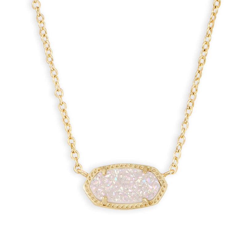 KENDRA SCOTT NECKLACE ELISA GOLD IRIDESCENT DRUSY