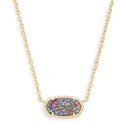 KENDRA SCOTT NECKLACE ELISA GOLD MULTI DRUSY