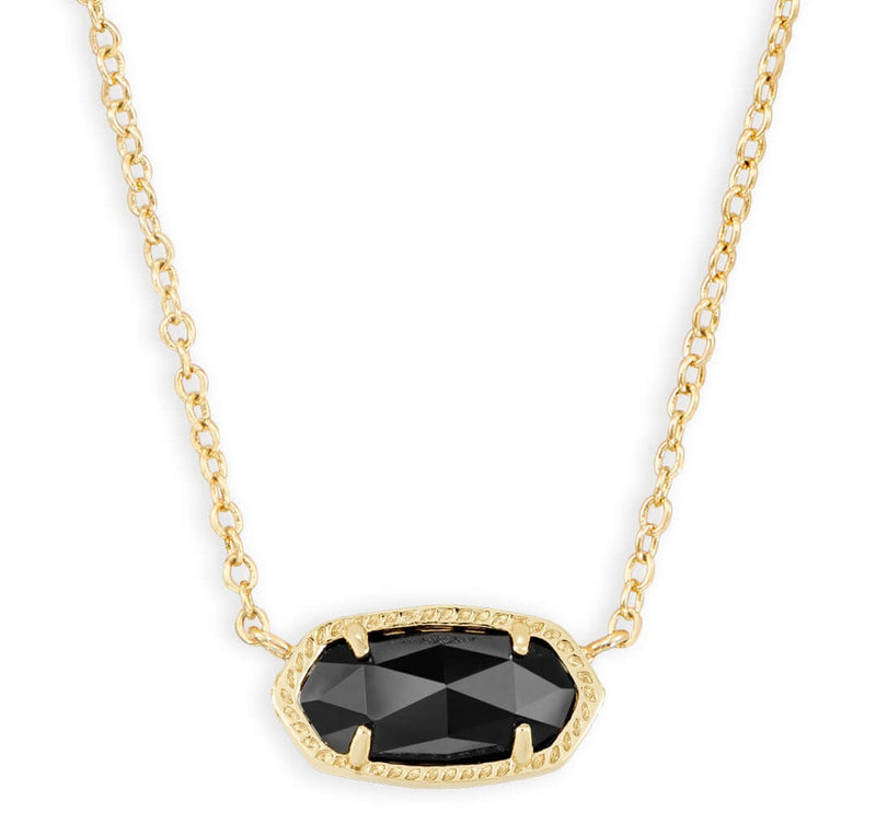 KENDRA SCOTT NECKLACE ELISA GOLD BLACK OPAQUE