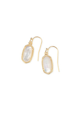 KENDRA SCOTT EARRING LEE GOLD IVORY MOTHER OF PEARL