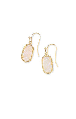 KENDRA SCOTT EARRING LEE GOLD IRIDESCENT DRUSY