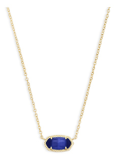 KENDRA SCOTT NECKLACE ELISA GOLD COBALT CATS EYE