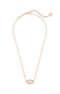 KENDRA SCOTT NECKLACE ELISA ROSEGOLD DRUSY IRIDESCENT