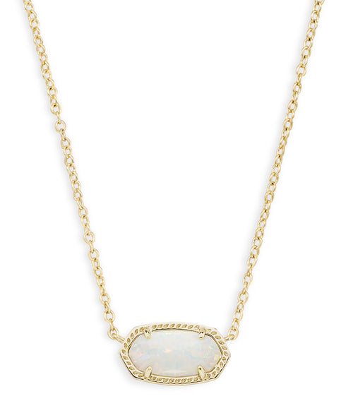 KENDRA SCOTT NECKLACE ELISA GOLD WHITE OPAL