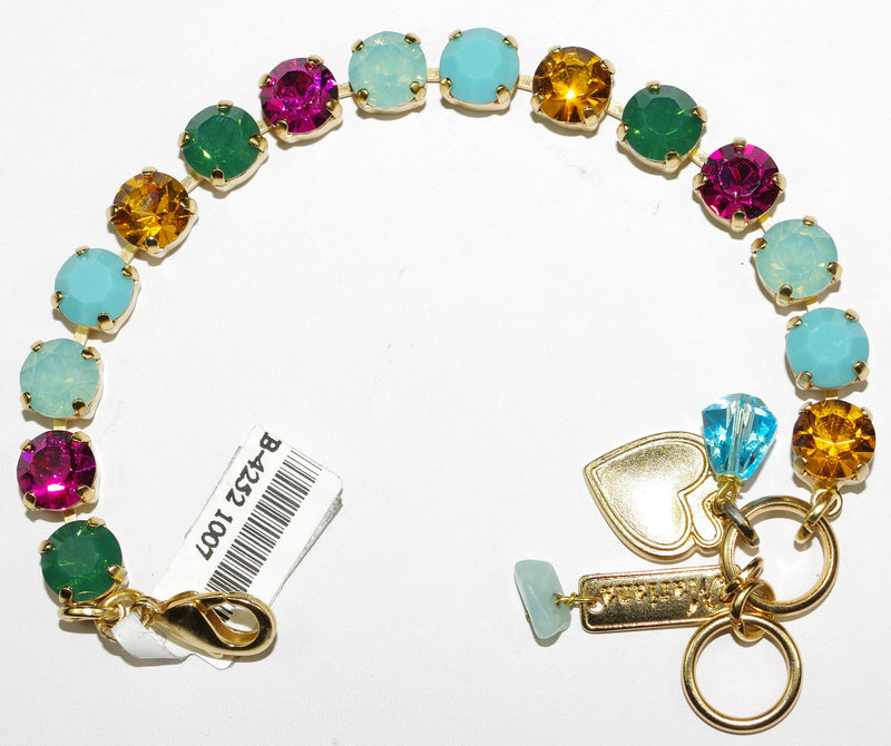MARIANA BRACELET BETTE HAPPY DAYS: fucshia, pacific opal, amber, turq stones in yellow gold setting