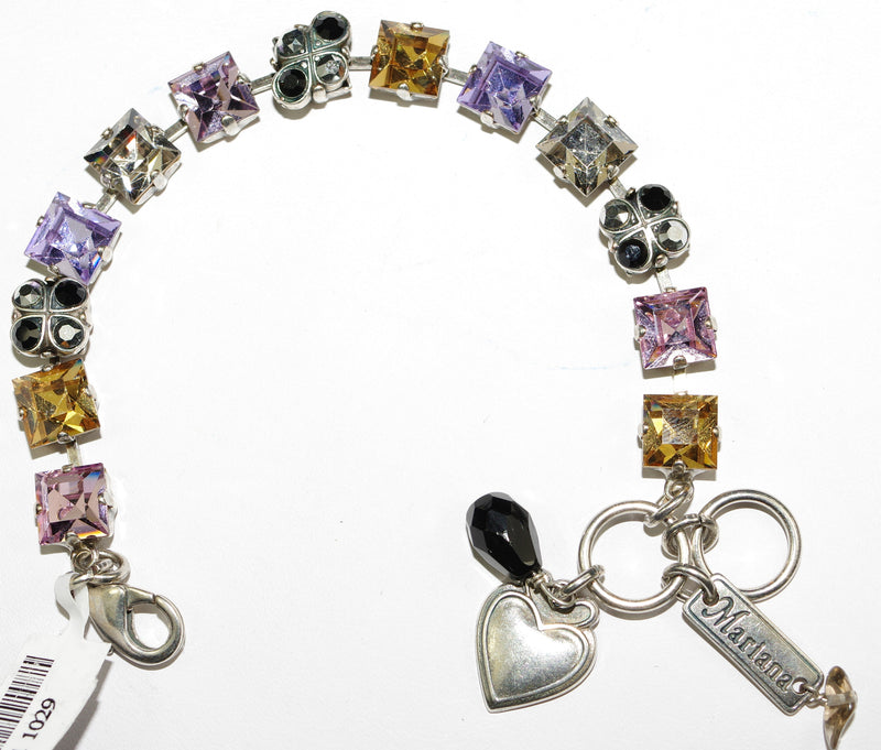 MARIANA BRACELET DISCOVER: pink, black, amber stones in silver setting
