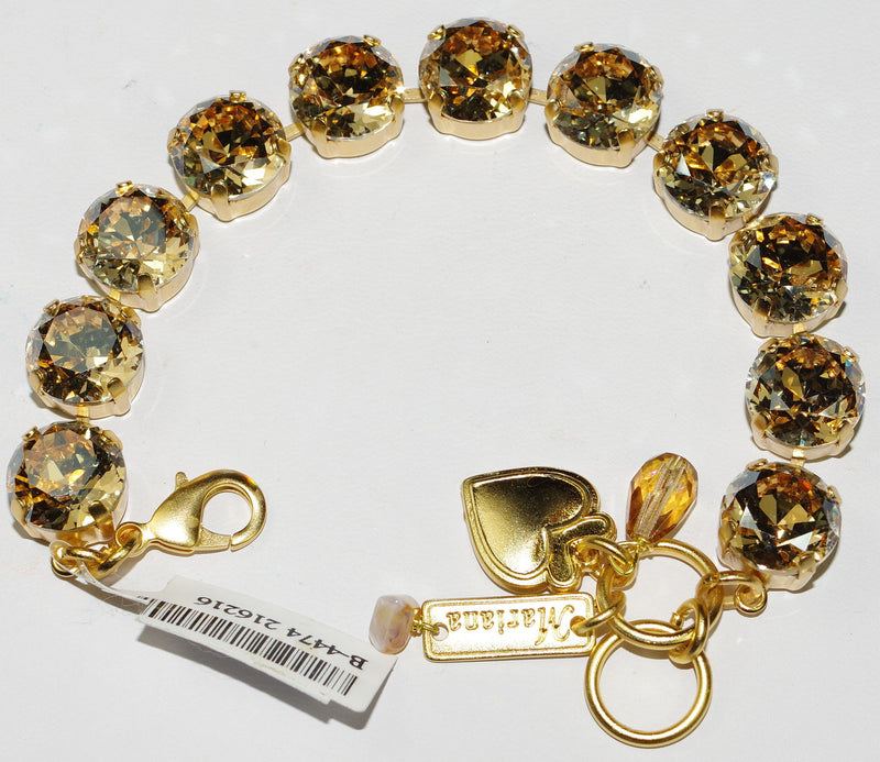 MARIANA BRACELET SUN SAND: amber stones in yellow gold setting