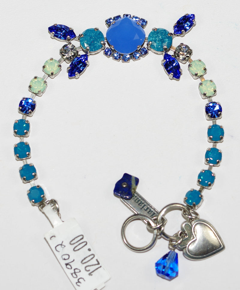 MARIANA BRACELET ZHANG: blue, pacific opal, clear teal stones in silver setting