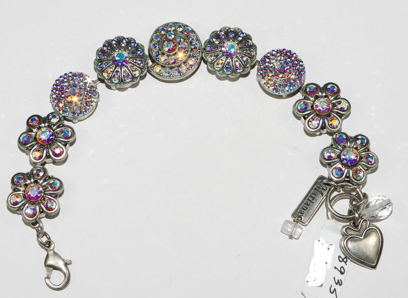 MARIANA BRACELET ON A CLEAR DAY: clear, a/b stones in silver rhodium setting