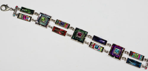 FIREFLY BRACELET ARCH MC: multi color stones in silver setting