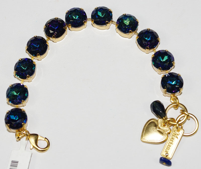MARIANA BRACELET: blue a/b stones in yellow gold setting