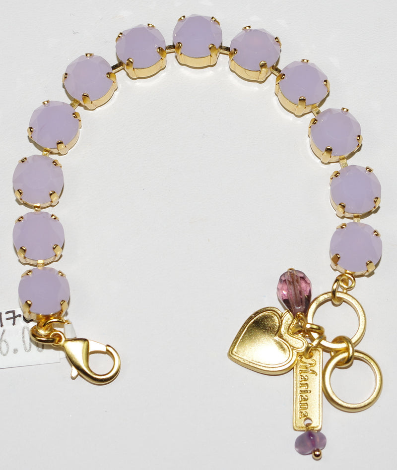 MARIANA BRACELET PINK CRYSTAL: 3/8" pink stones in yellow gold setting