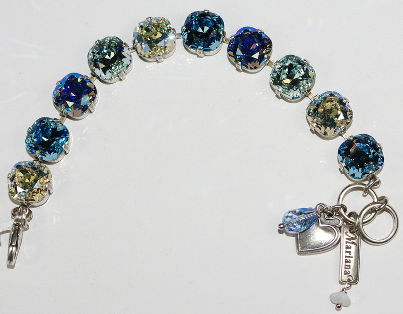 MARIANA BRACELET ITALIAN ICE: blue, clear, a/b stones in silver rhodium setting