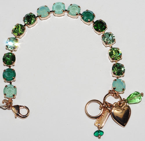 MARIANA BRACELET BETTE FERN: green, pacific opal 1/4" stones in rose gold setting