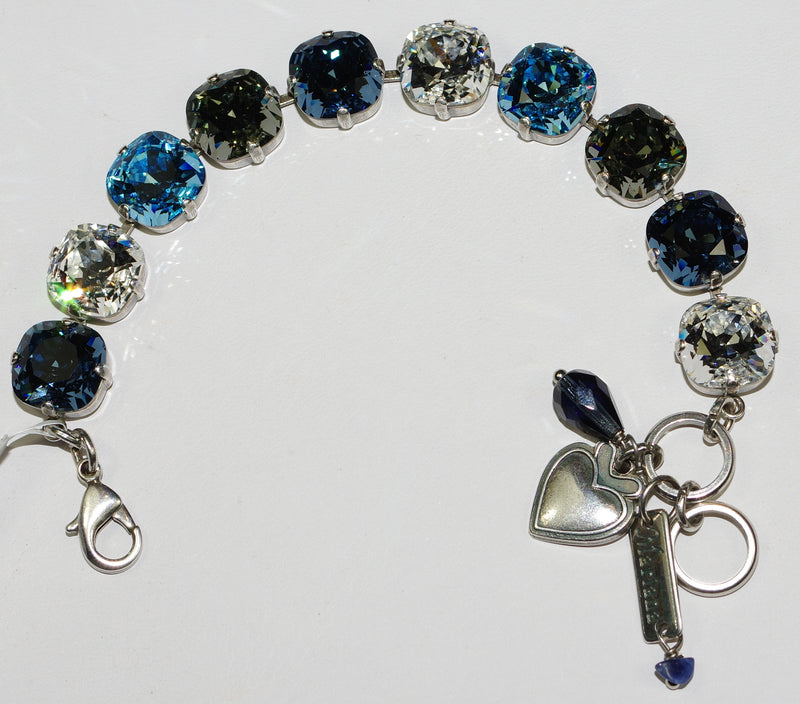 MARIANA BRACELET FROST: clear, blue, taupe stones in silver rhodium setting