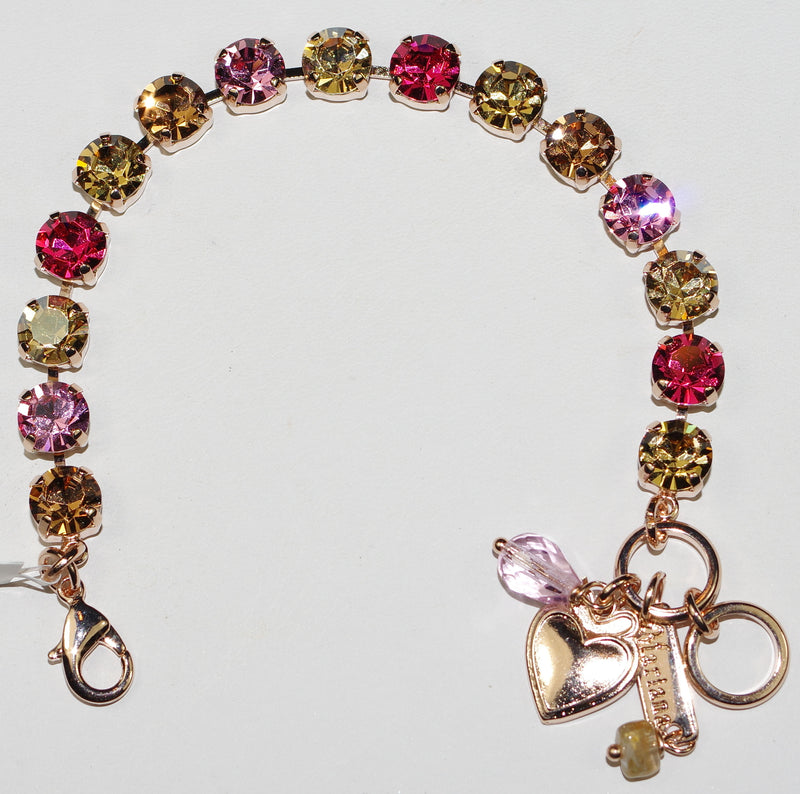 MARIANA BRACELET BETTE GINGERBREAD: pink, amber stones in rosegold setting