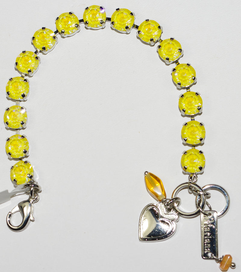 MARIANA BRACELET BETTE SUN KISSED YELLOW: ultra yellow 1/4" stones in silver rhodium setting