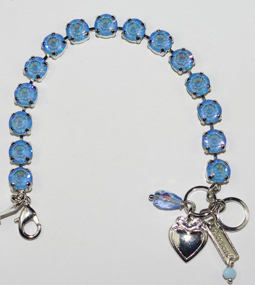 MARIANA BRACELET BETTE SUN KISSED BLUE: ultra blue 1/4" stones in silver rhodium setting