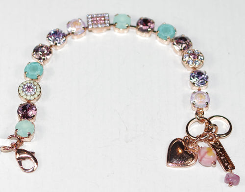 MARIANA BRACELET LAVENDER: purple, pacific opal, pink stones in rose gold setting